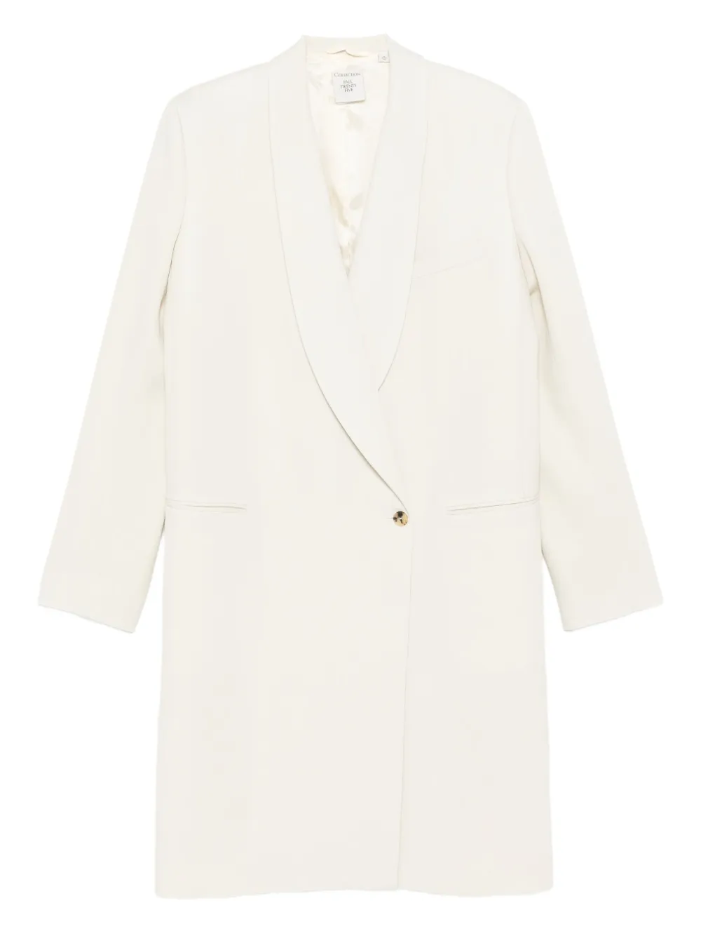 Calvin Klein Collection Evelyn Shawl Collar Coat In White