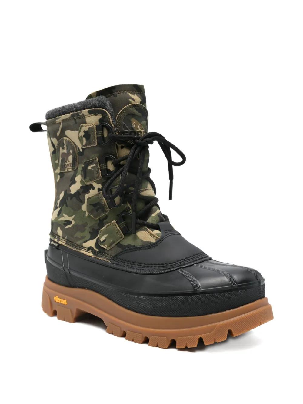 SOREL Caribou camouflage lace-up boots Green