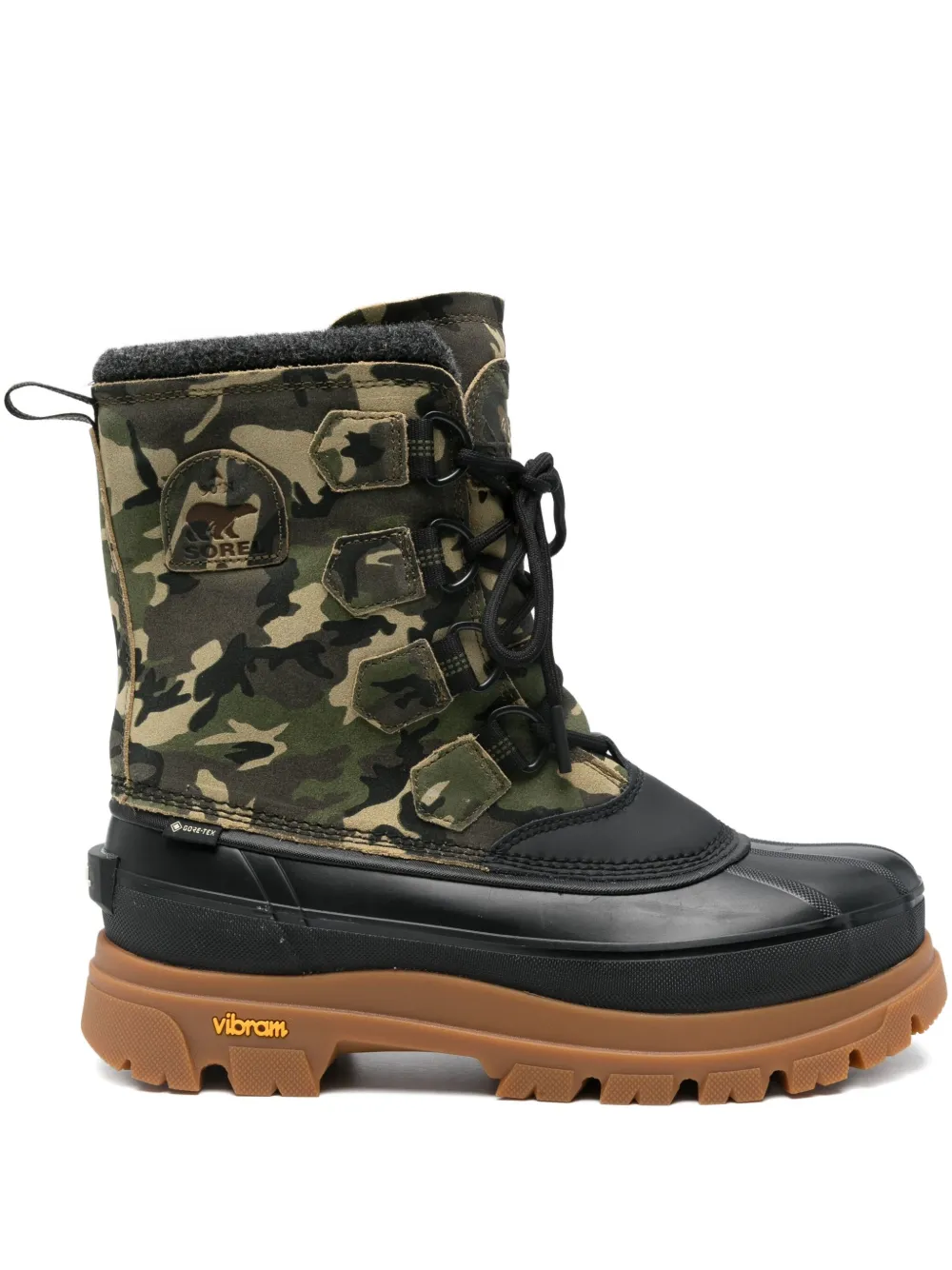SOREL Caribou camouflage lace-up boots Green
