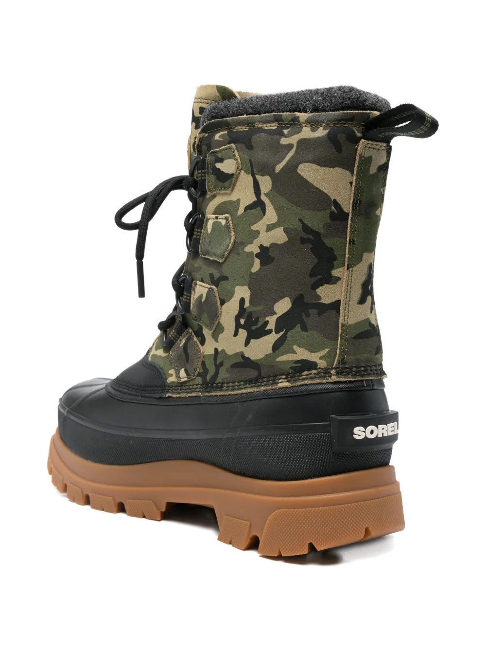SOREL Caribou camouflage lace-up boots Green