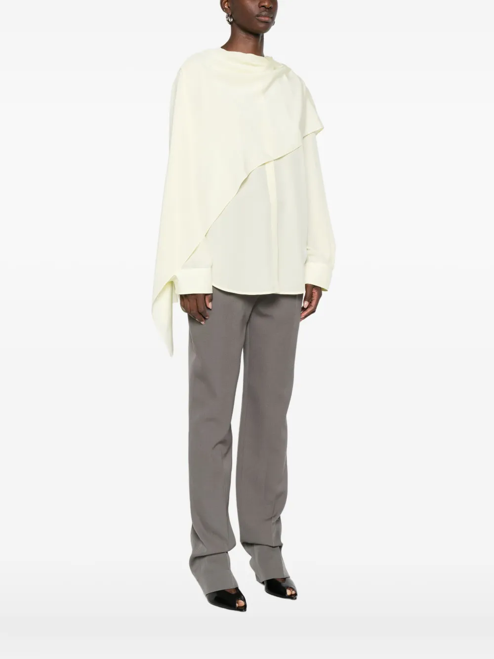 Calvin Klein Collection Kiki Layered Blouse In Yellow