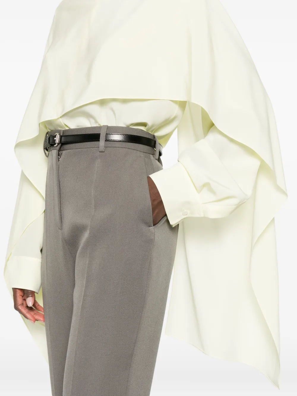Calvin Klein Collection Kiki Layered Blouse In Yellow