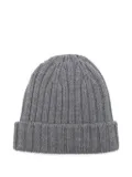 ASPESI ribbed virgin wool beanie hat - Grey