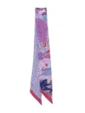 Hermès Pre-Owned Silk Under The Waves Twilly Framboise Parme Rouge - Purple