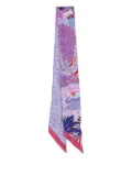 Hermès Pre-Owned Silk Under The Waves Twilly Framboise Parme Rouge - Purple