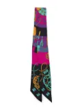 Hermès Pre-Owned Silk Tours de Cles Twilly Noir Fuchsia Vert - Pink