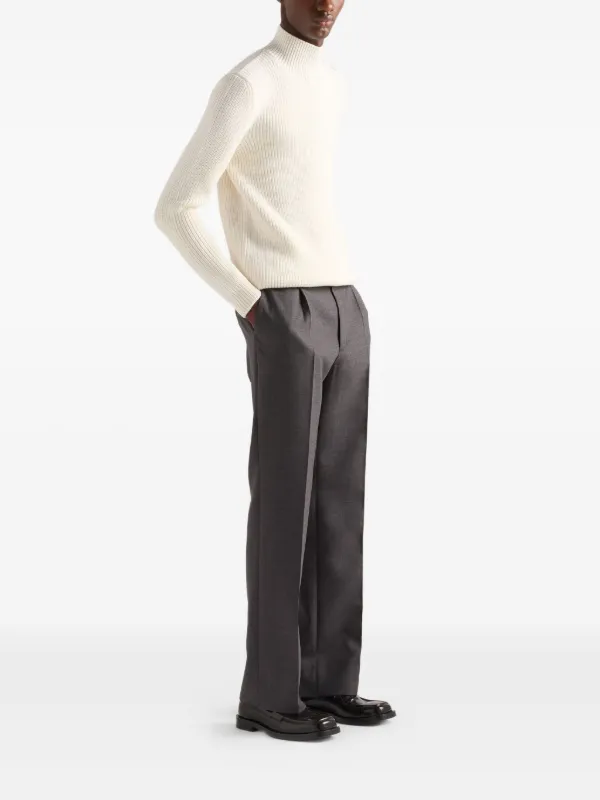 Prada wide-leg Trousers | Grey | FARFETCH NO