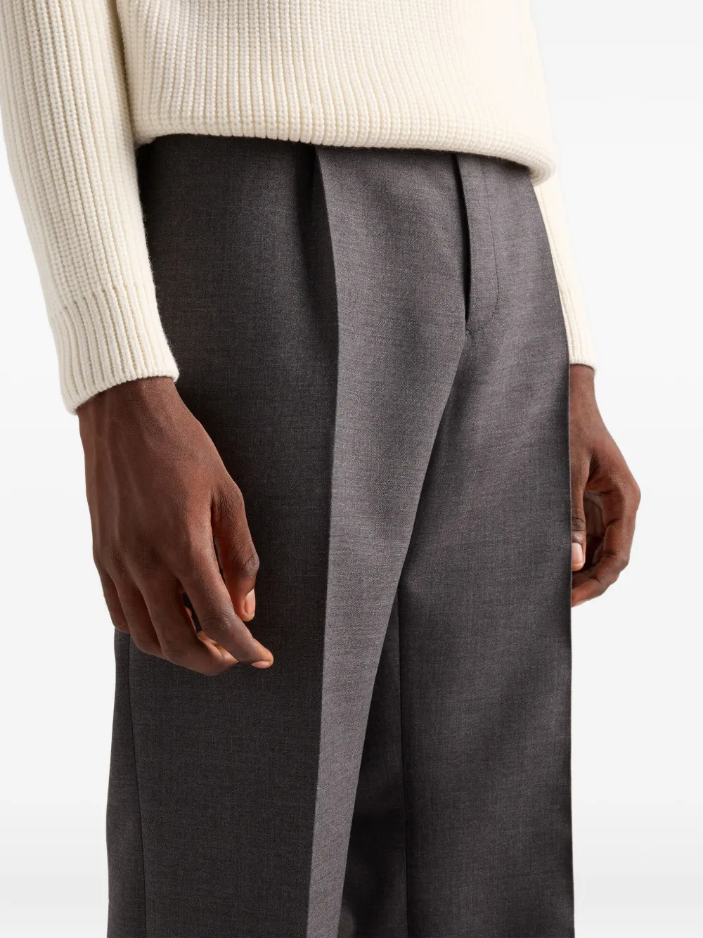 Prada tailored wool trousers Grijs
