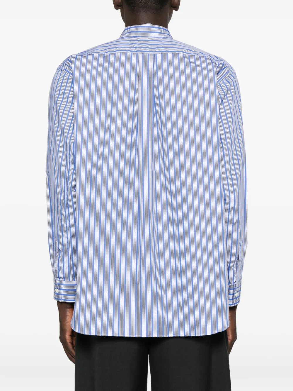 Comme Des Garçons Shirt Overhemd met ronde kraag Blauw