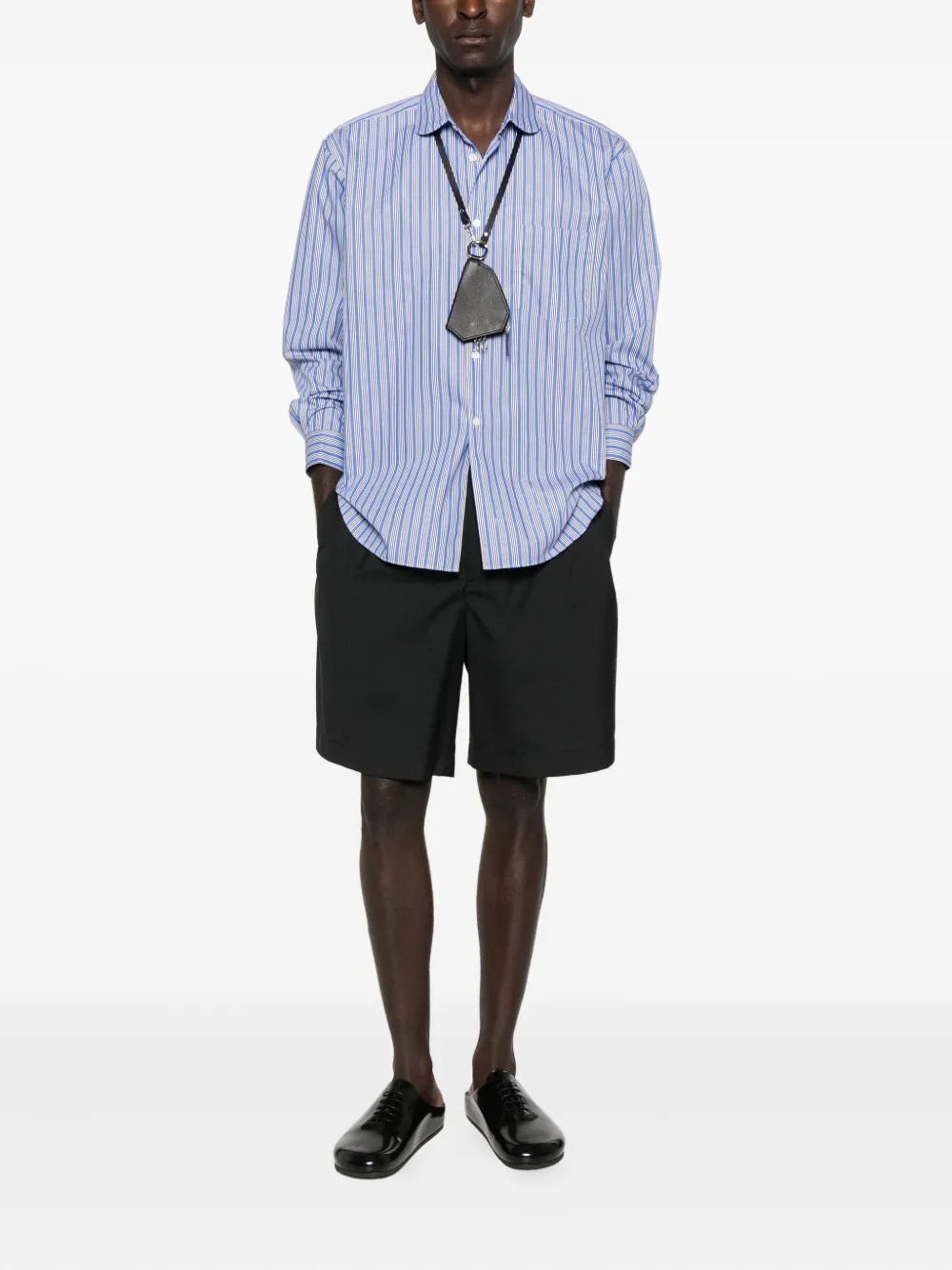 Comme Des Garçons Shirt Overhemd met ronde kraag - Blauw