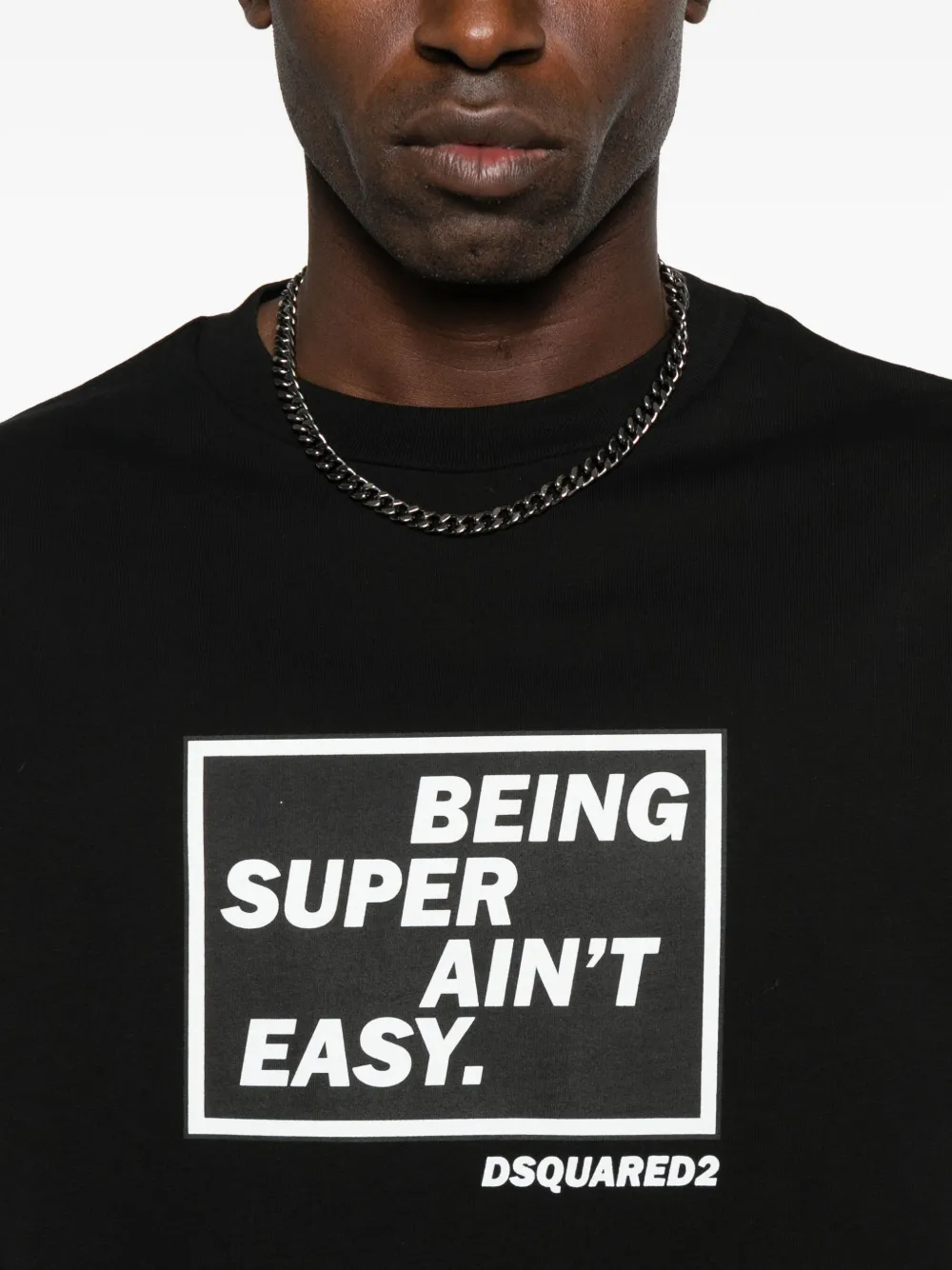 Dsquared2 Slogan-print T-shirt In Black