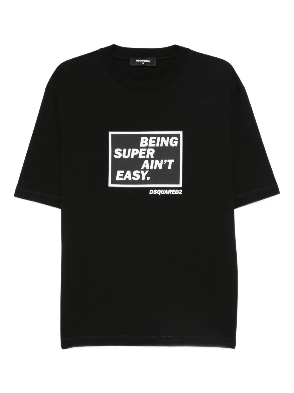 DSQUARED2 slogan-print T-shirt | Black | Image 1