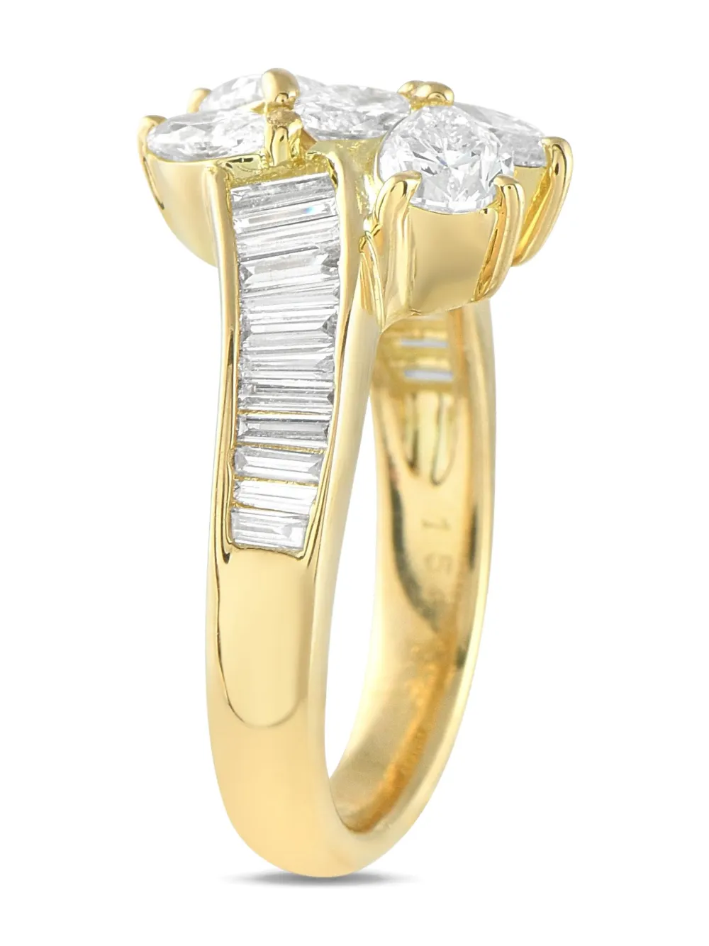 LB Exclusive 18K yellow gold diamond-embelished ring | Image 2