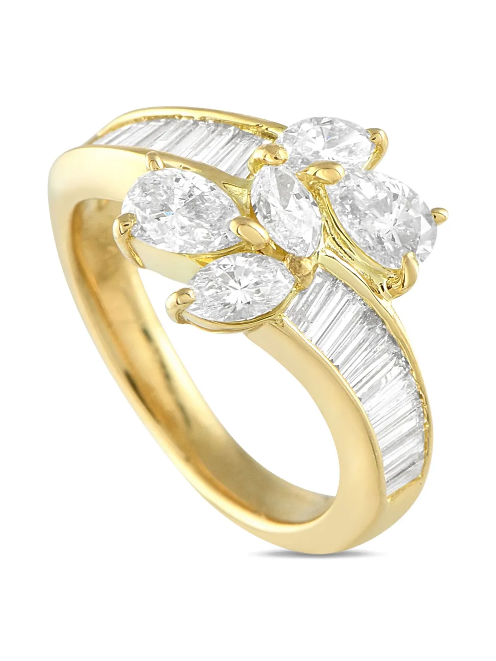 LB Exclusive 18K yellow gold diamond-embelished ring - ゴールドトーン LB Exclusive 18K yellow gold diamond-embelished ring - ゴールドトーン
