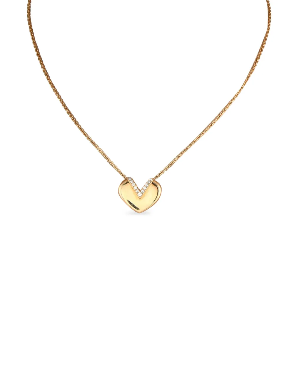 Louis Vuitton Pre-Owned 18K yellow gold V Heart diamond necklace | Image 2