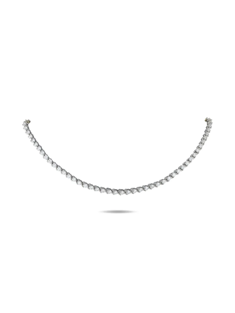 LB Exclusive platinum diamond tennis necklace - シルバートーン LB Exclusive platinum diamond tennis necklace - シルバートーン