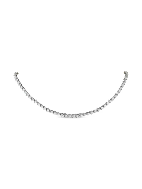LB Exclusive platinum diamond tennis necklace
