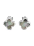 Van Cleef & Arpels 18K white gold Pure Alhambra mother-of-pearl earrings - Silver