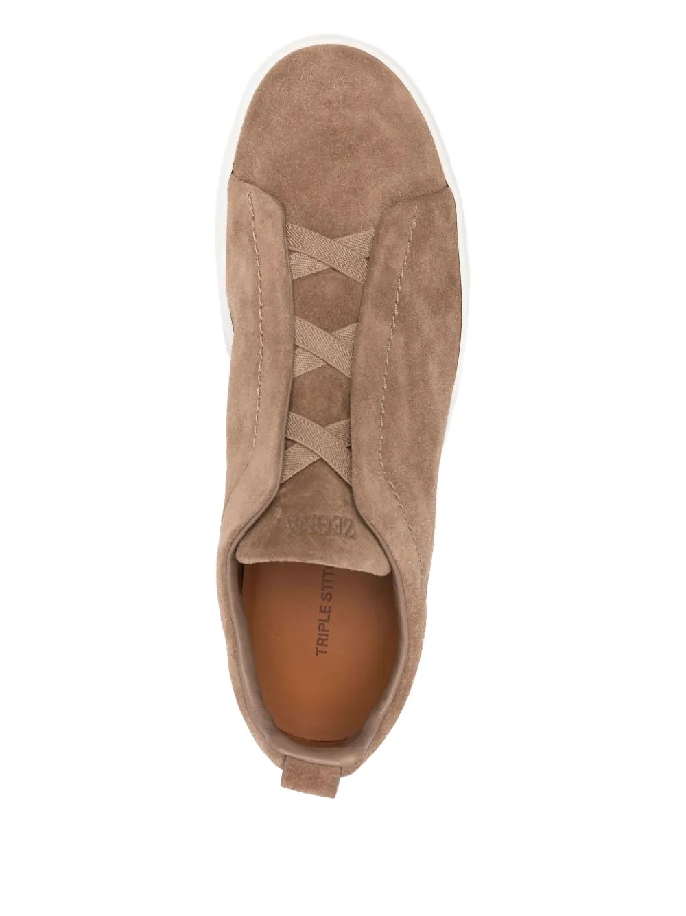 Zegna Triple Stitch™ suède sneakers Bruin