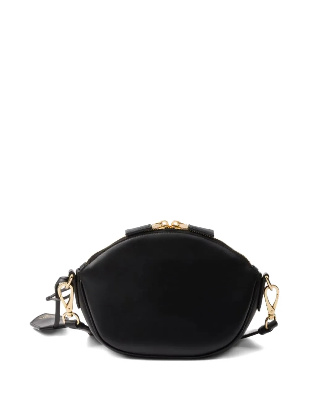 Prada triangle-logo zip-top shoulder bag - Zwart