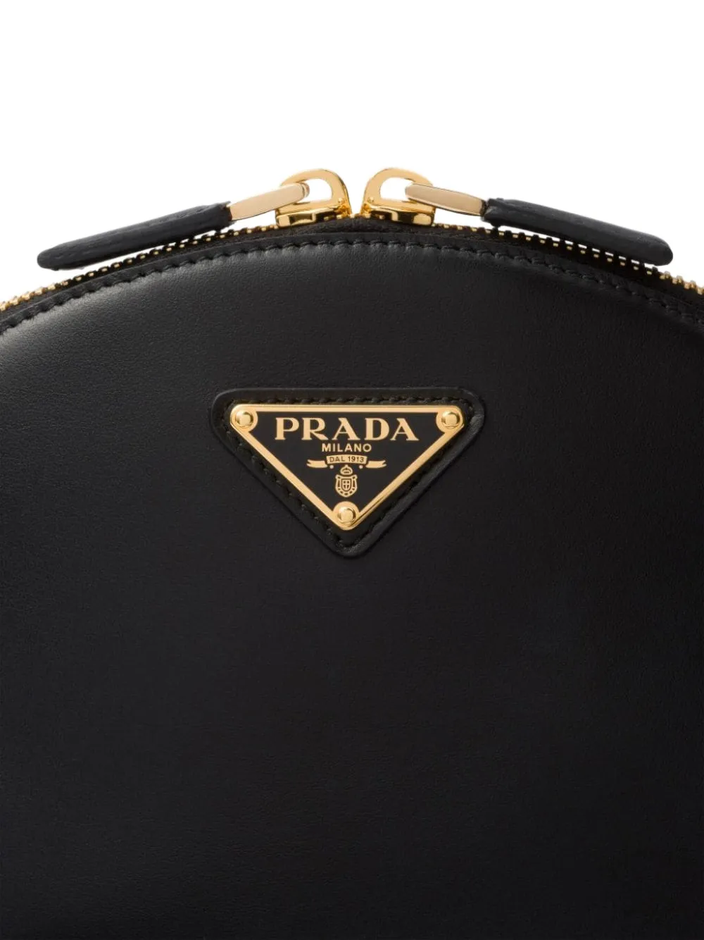 Prada triangle-logo zip-top shoulder bag Zwart