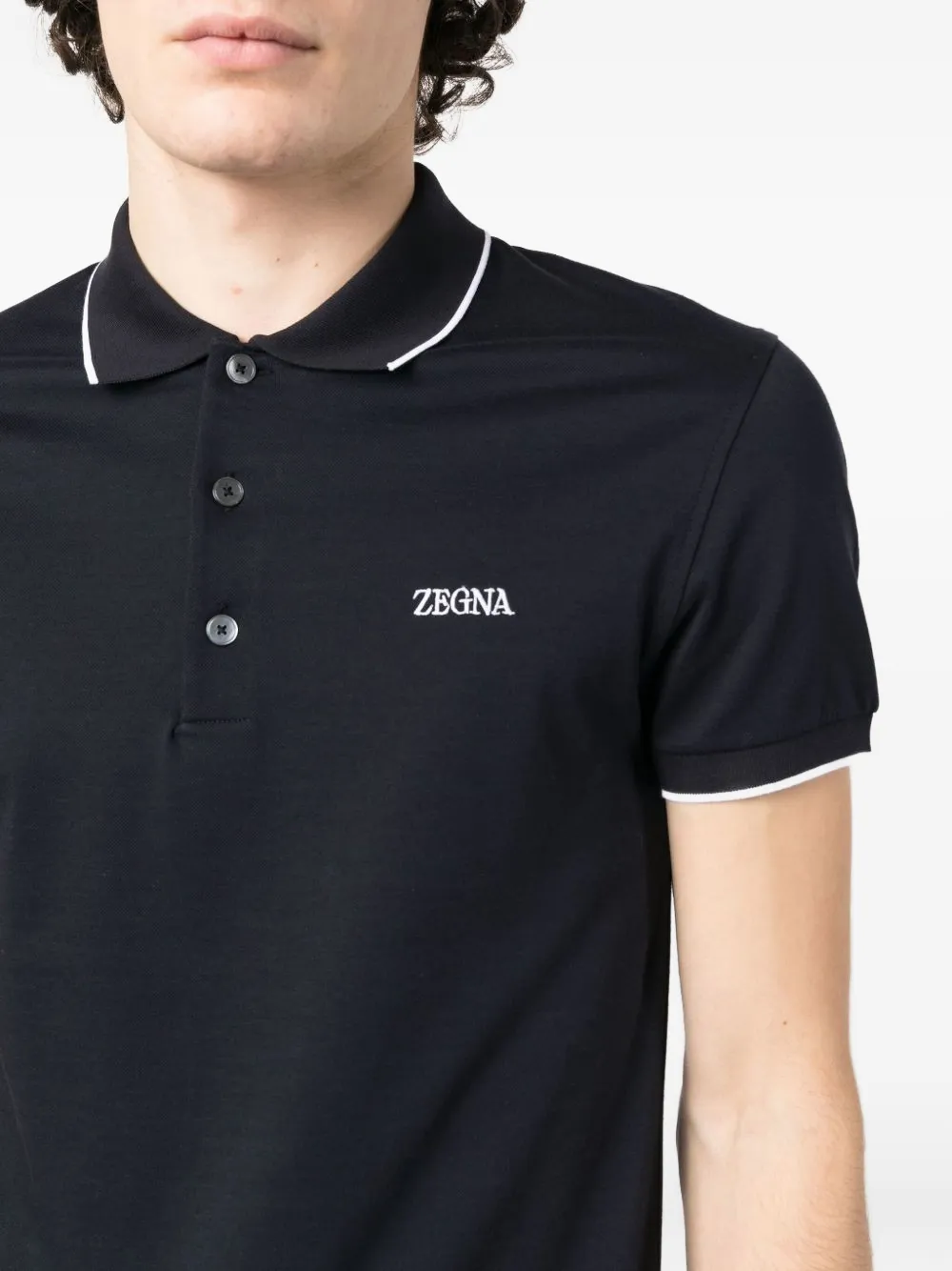 Zegna Poloshirt met korte mouwen Blauw