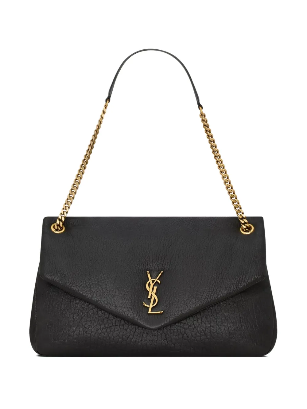 Saint Laurent Calypso Leather Chain Shoulder Bag In Black