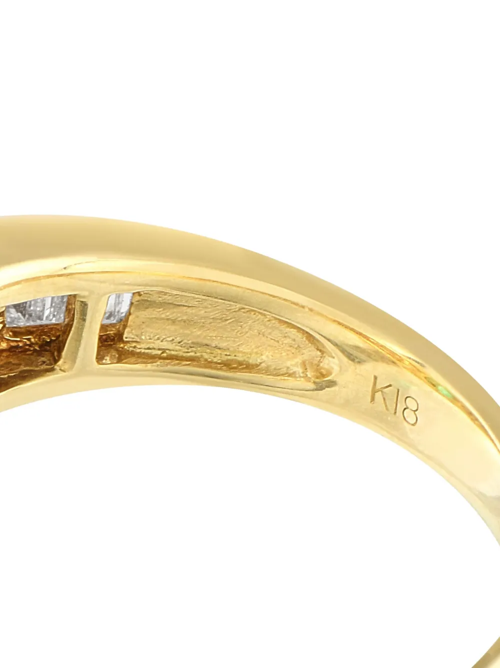 Pre-owned Lb Exclusive 18k Yellow Gold Diamond And Emerald Ring