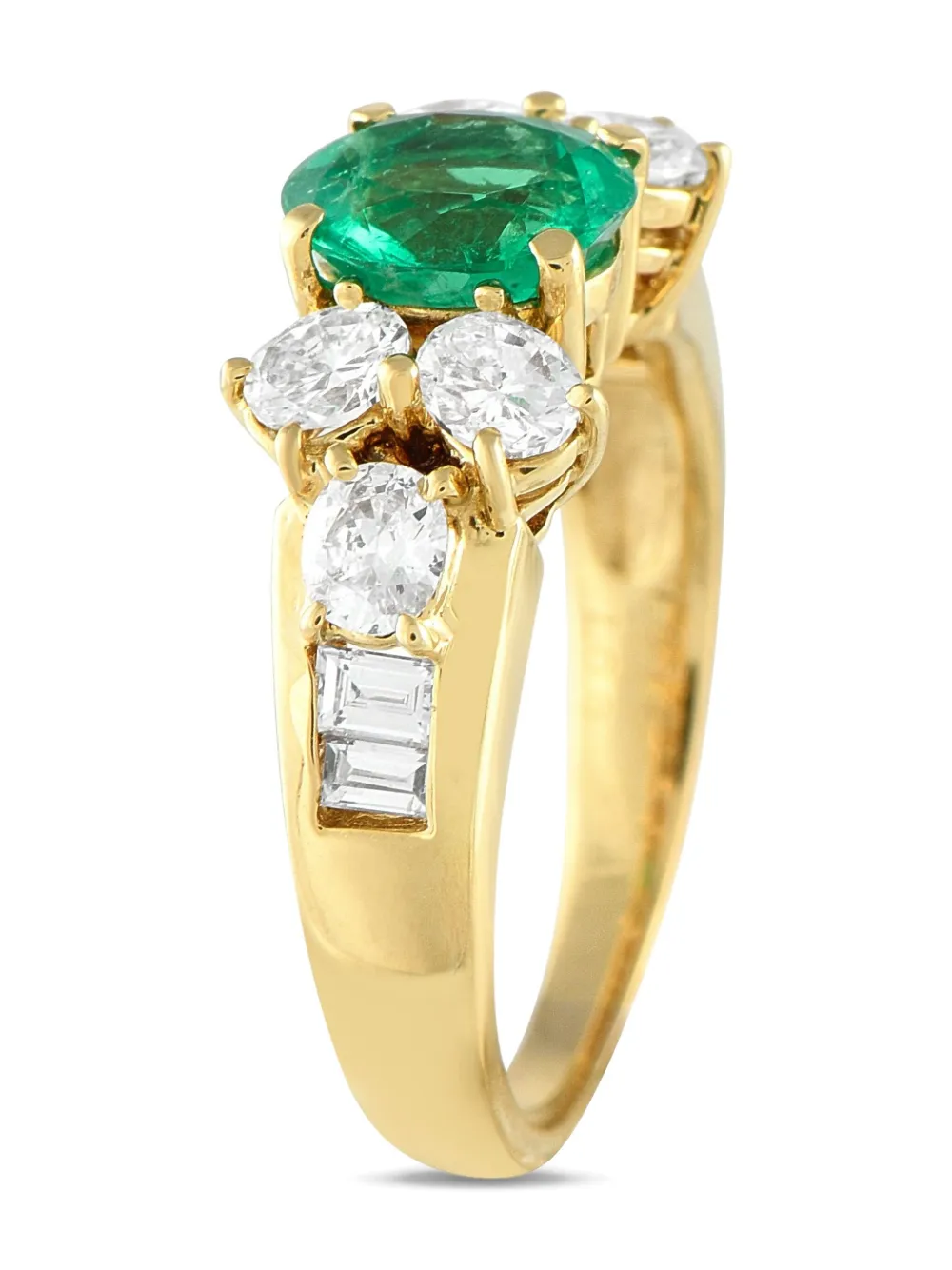 LB Exclusive 18K yellow gold diamond and emerald ring - ゴールドトーン LB Exclusive 18K yellow gold diamond and emerald ring - ゴールドトーン