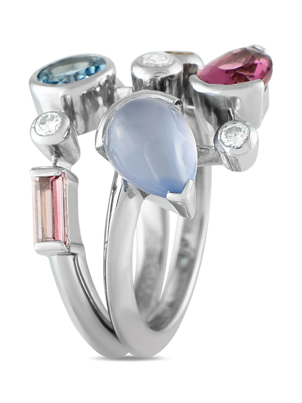 Cartier platinum Meli Melo multi-stone ring - シルバートーン Cartier platinum Meli Melo multi-stone ring - シルバートーン