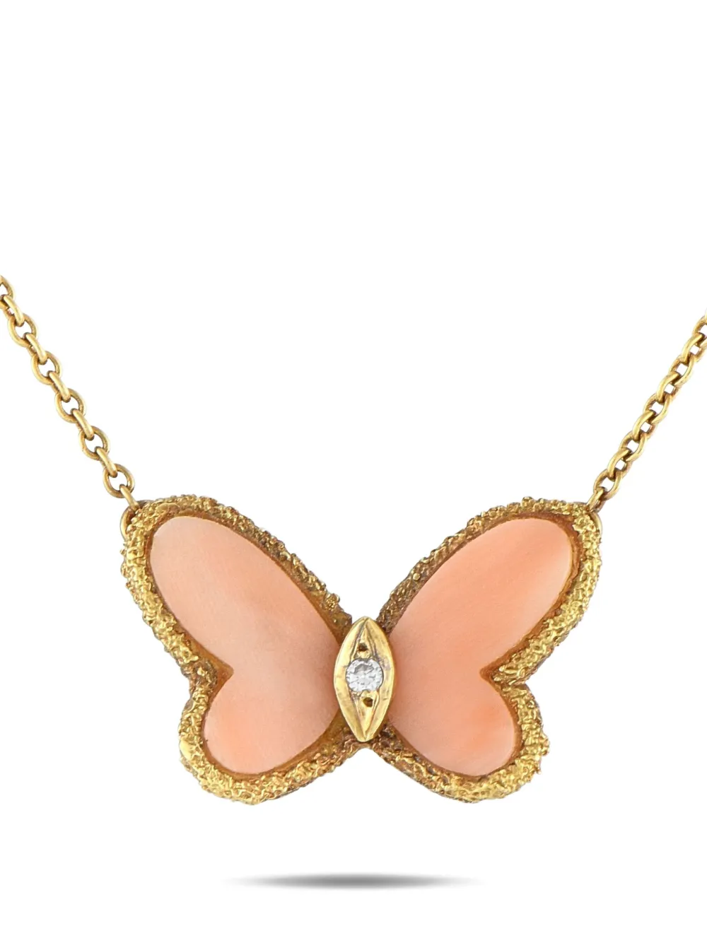 Van Cleef & Arpels 18K yellow gold Papillon diamond necklace - ゴールドトーン Van Cleef & Arpels 18K yellow gold Papillon diamond necklace - ゴールドトーン