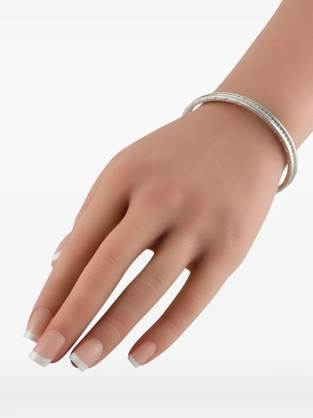 Bvlgari Pre-Owned 18K white gold B.Zero1 diamond cuff bracelet - Bvlgari Pre-Owned 18K white gold B.Zero1 diamond cuff bracelet -