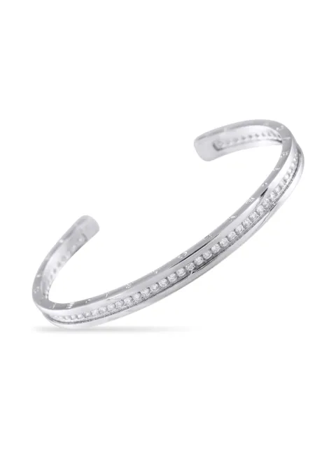 Bvlgari Pre-Owned 18K white gold B.Zero1 diamond cuff bracelet
