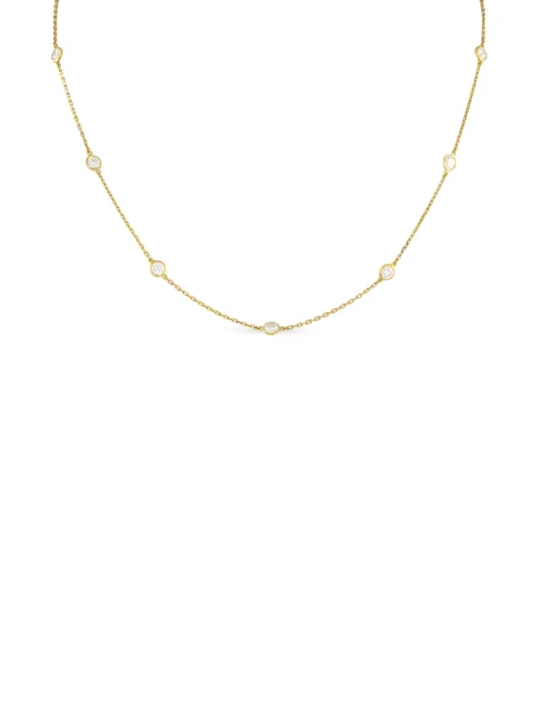 Tiffany & Co. Pre-Owned バイザヤード ダイヤモンド ネックレス 18K 