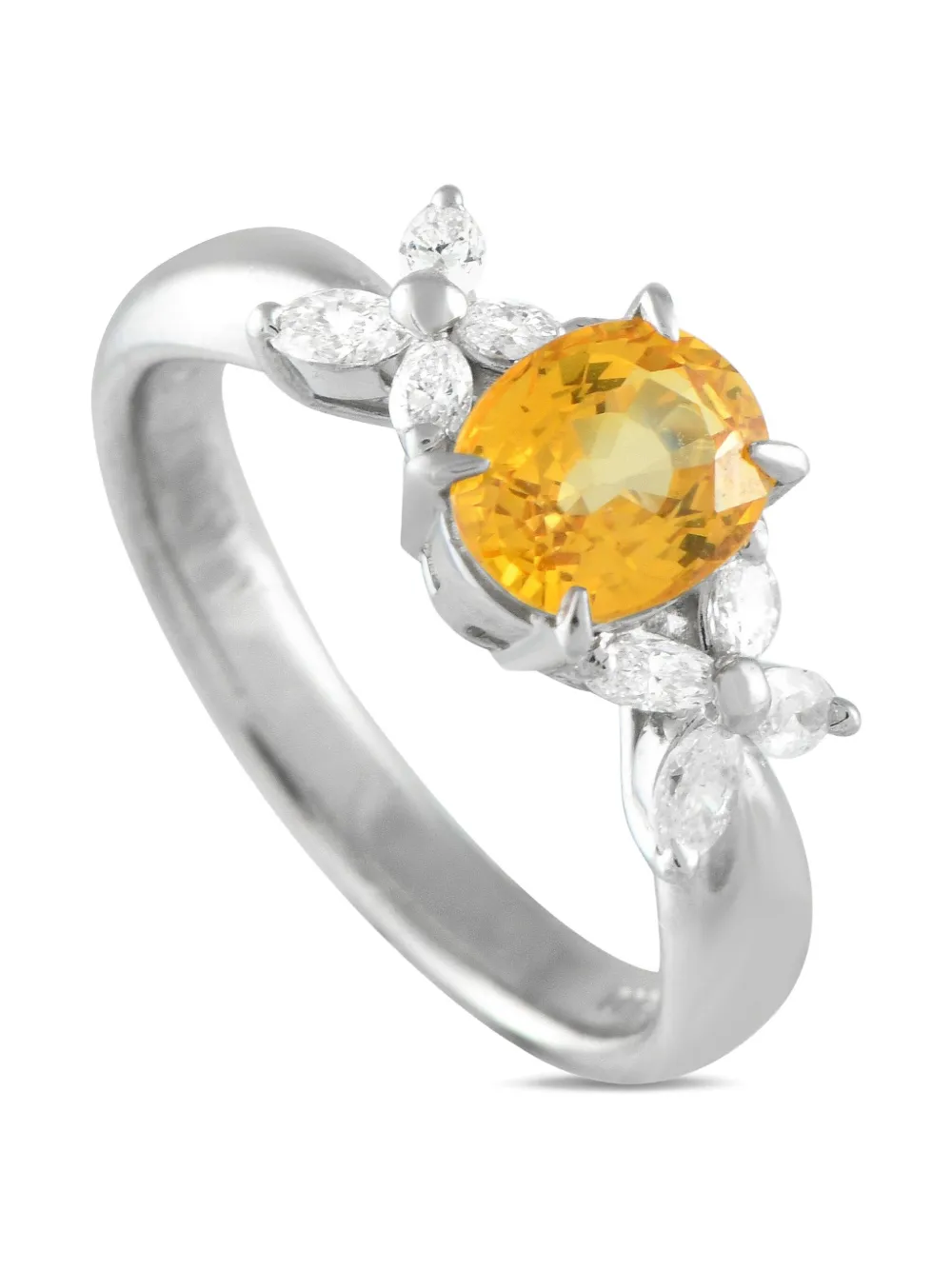 LB Exclusive platinum diamond and sapphire ring | Image 2