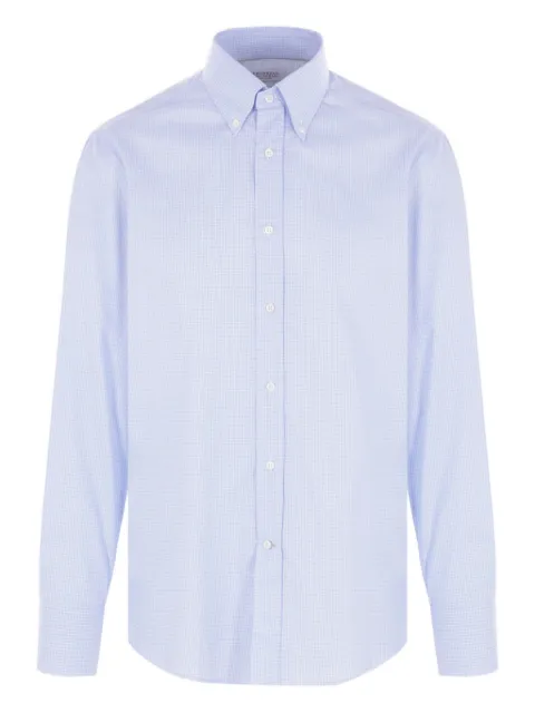 Brunello Cucinelli checked cotton shirt