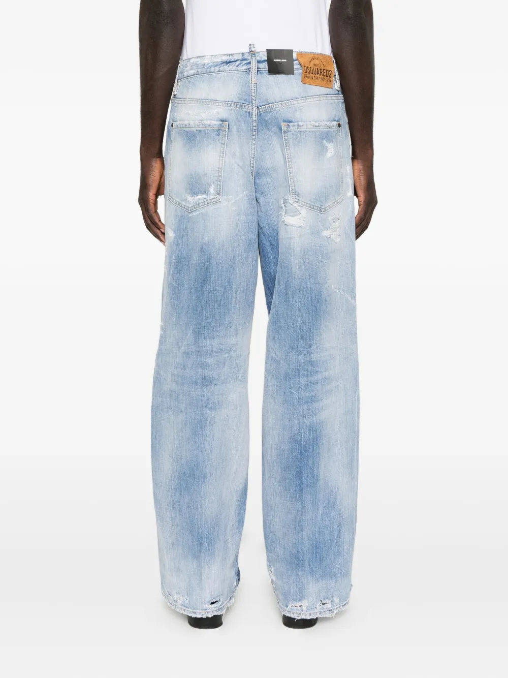 Dsquared2 Patchwork Distressed Jeans In Blue