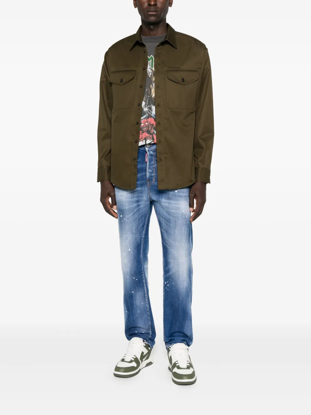DSQUARED2 Utility double-pocket cotton shirt | Shirt Jackets | Image 2