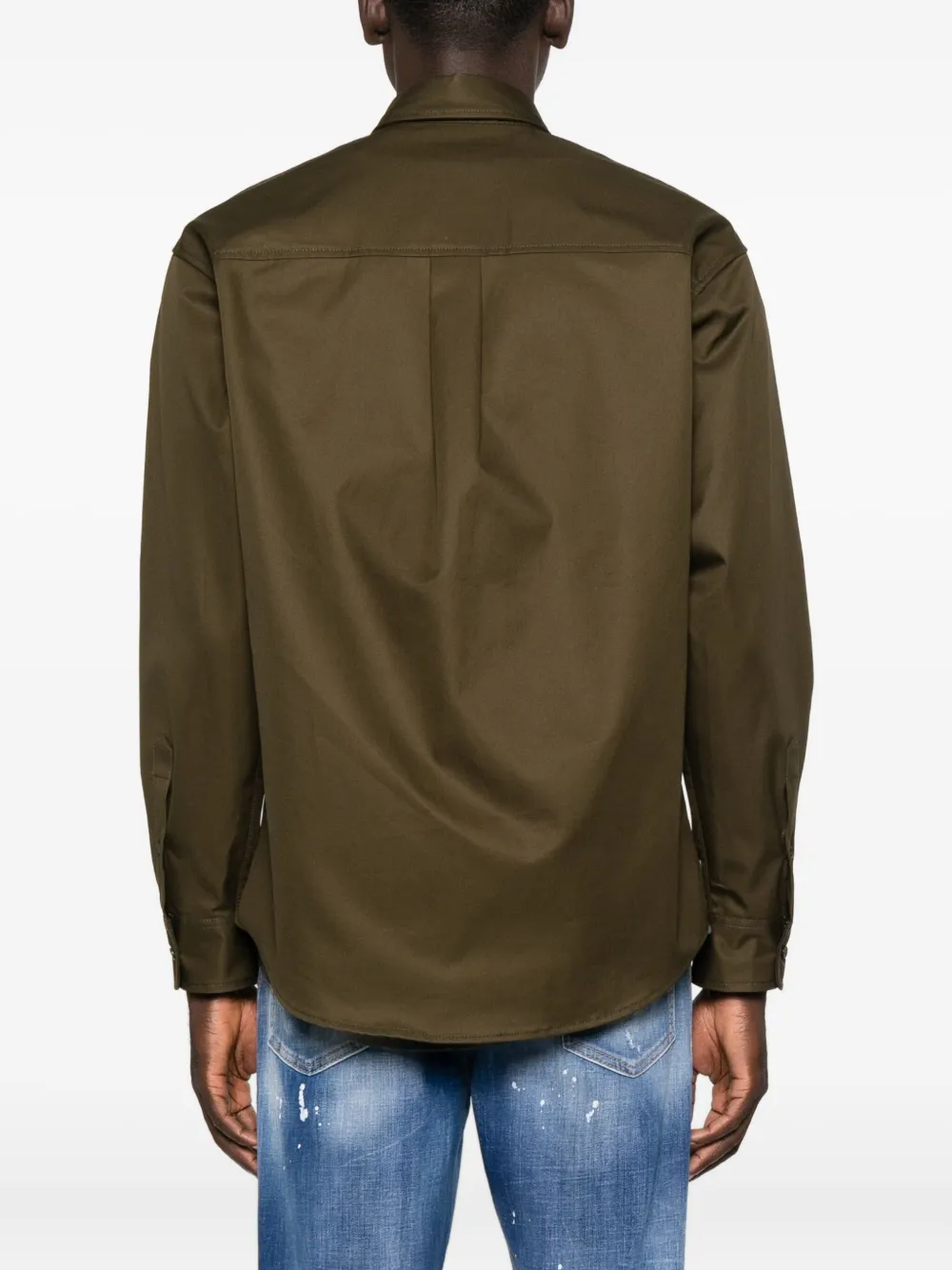 DSQUARED2 Utility katoenen overhemd met dubbele zak Bruin