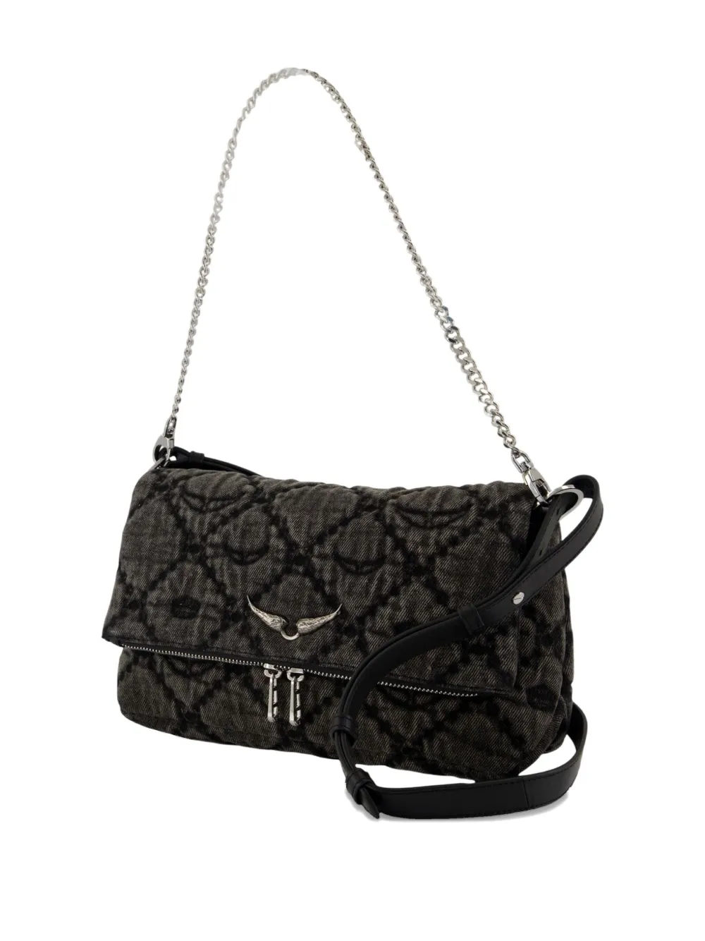 Zadig&Voltaire mini Rocky II quilted shoulder bag Zwart