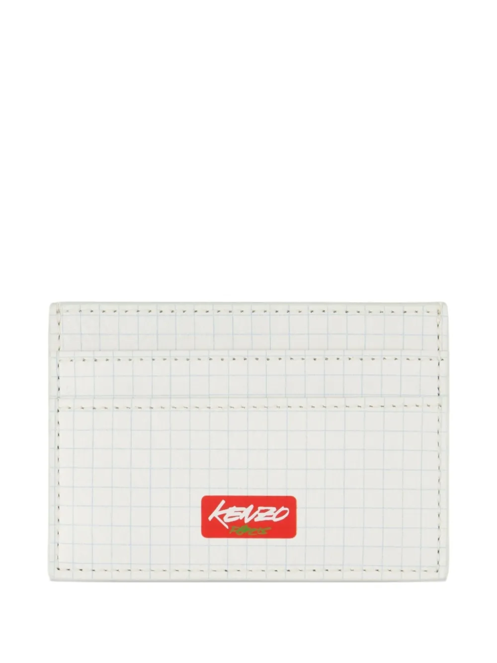 Kenzo x Futura 2000 grid-print cardholder Wit