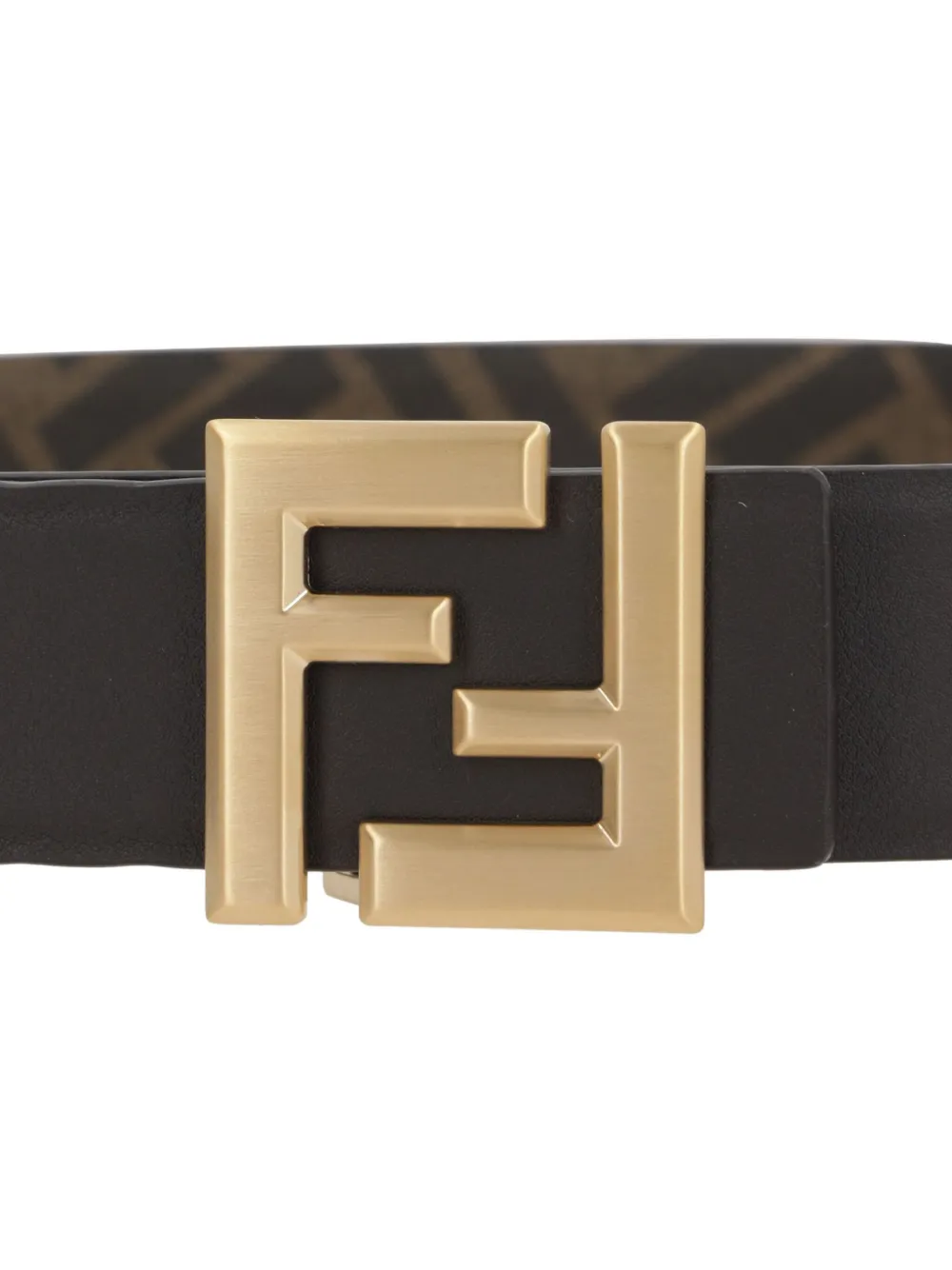 Fendi Ff Motif Leather Belt In Brown