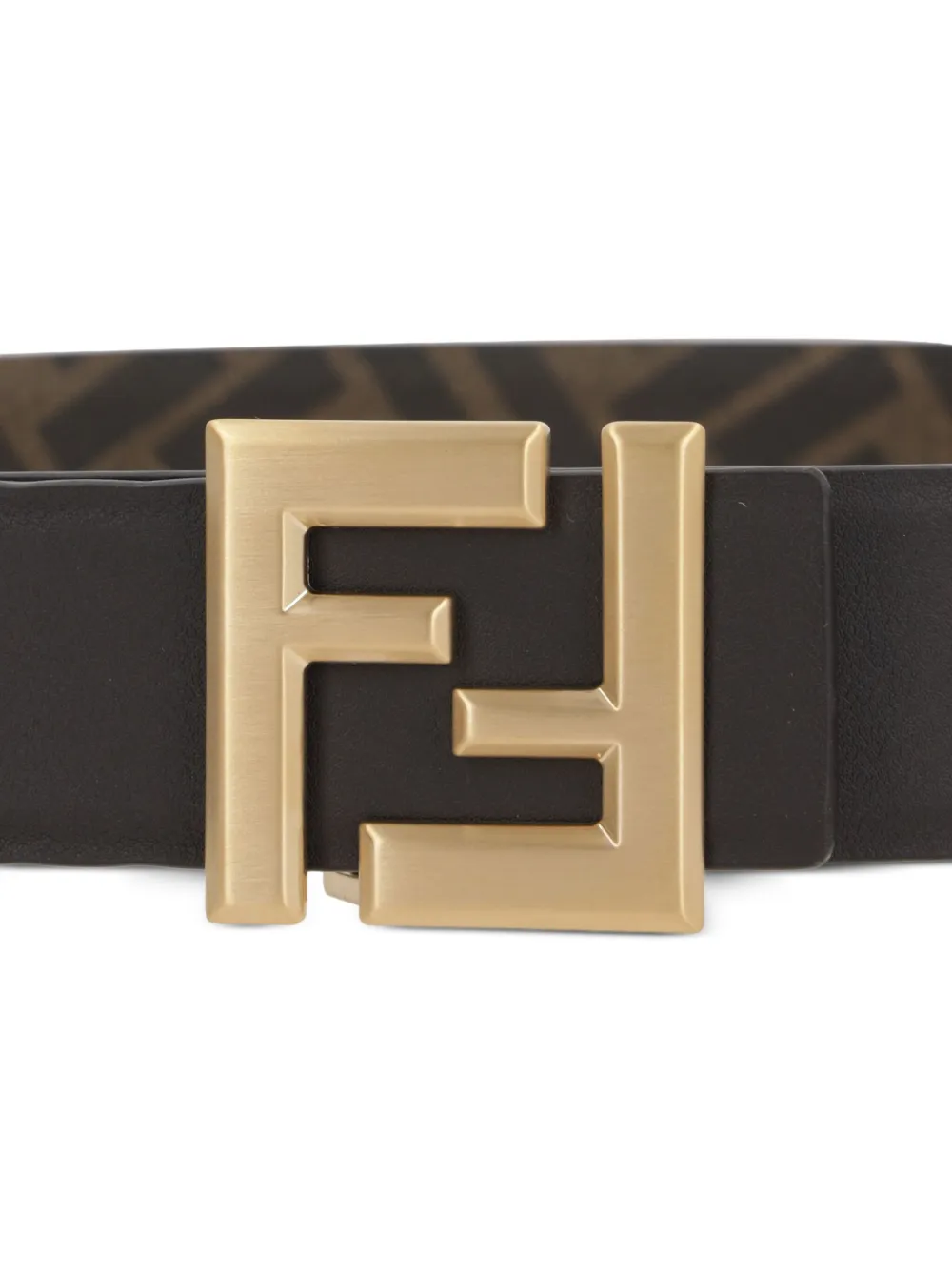 FENDI Leren riem F1S9U EBANO+TB MORO+O SAT