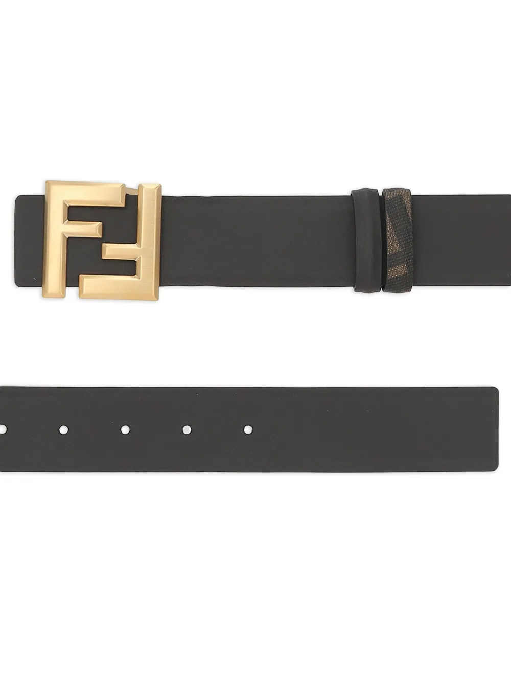 FENDI Leren riem F1S9U EBANO+TB MORO+O SAT