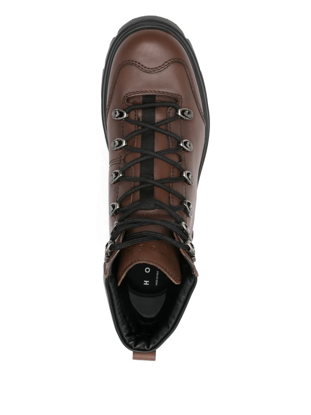 Hogan lace-up chunky-sole boots Brown