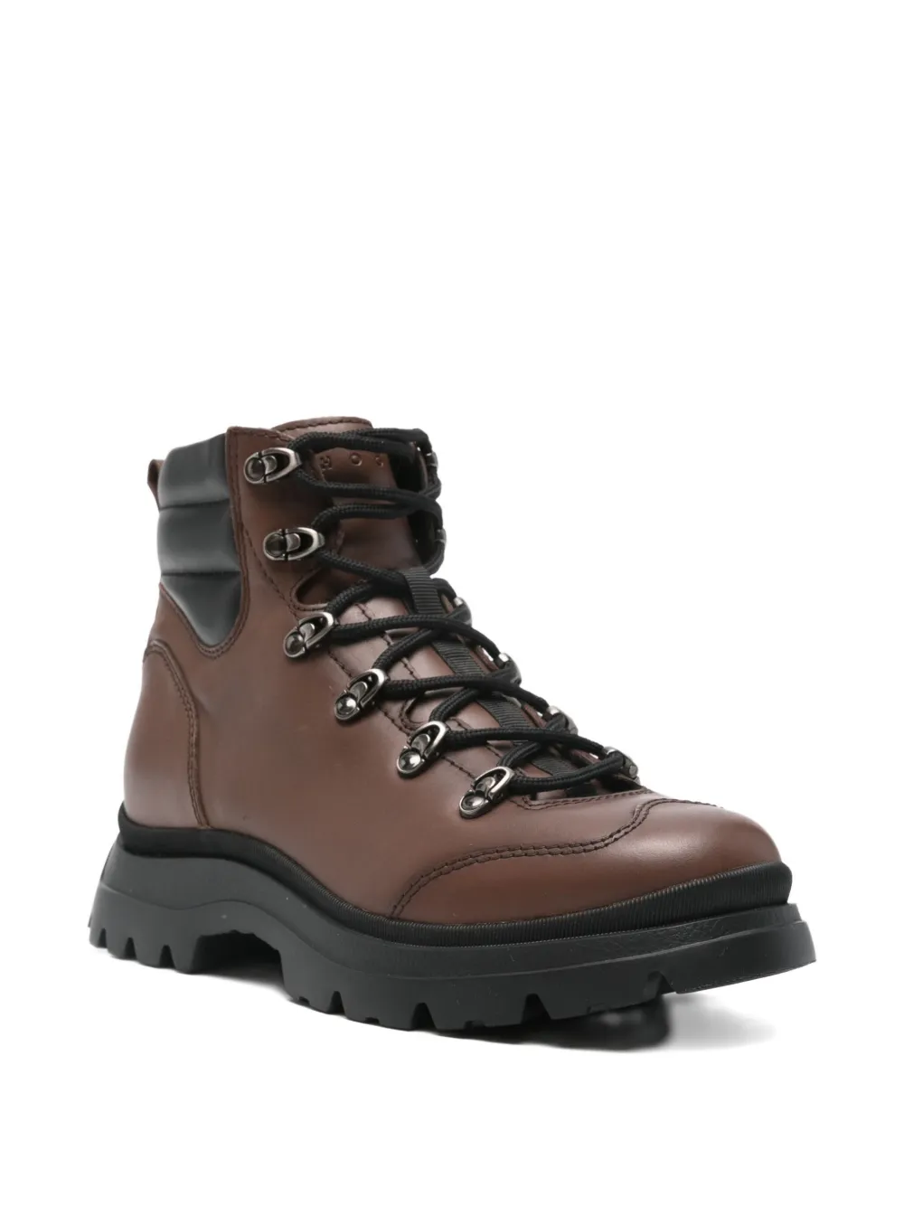 Hogan lace-up chunky-sole boots Brown