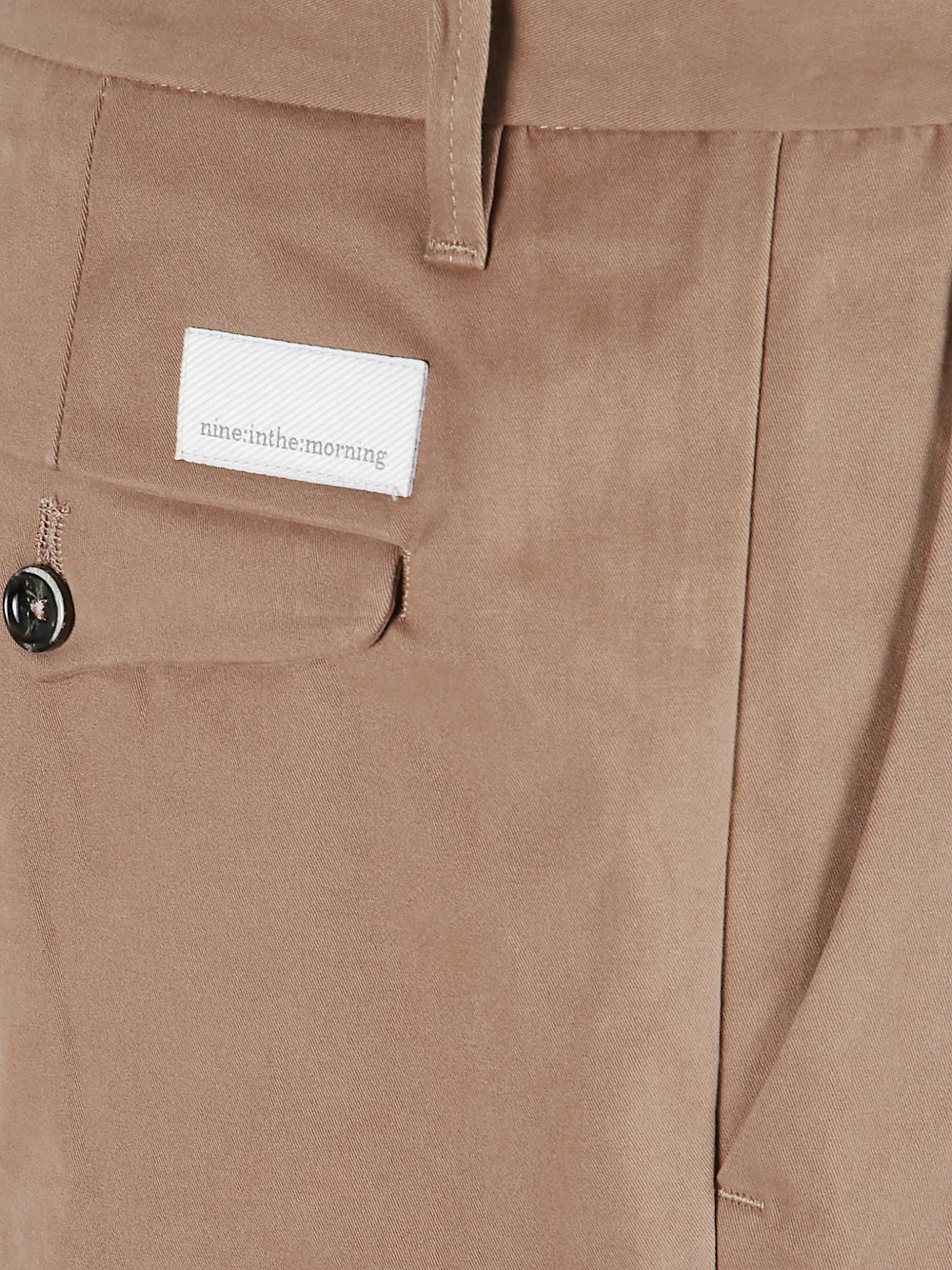 Nine In The Morning Buttoned Straight-leg Trousers In Brown