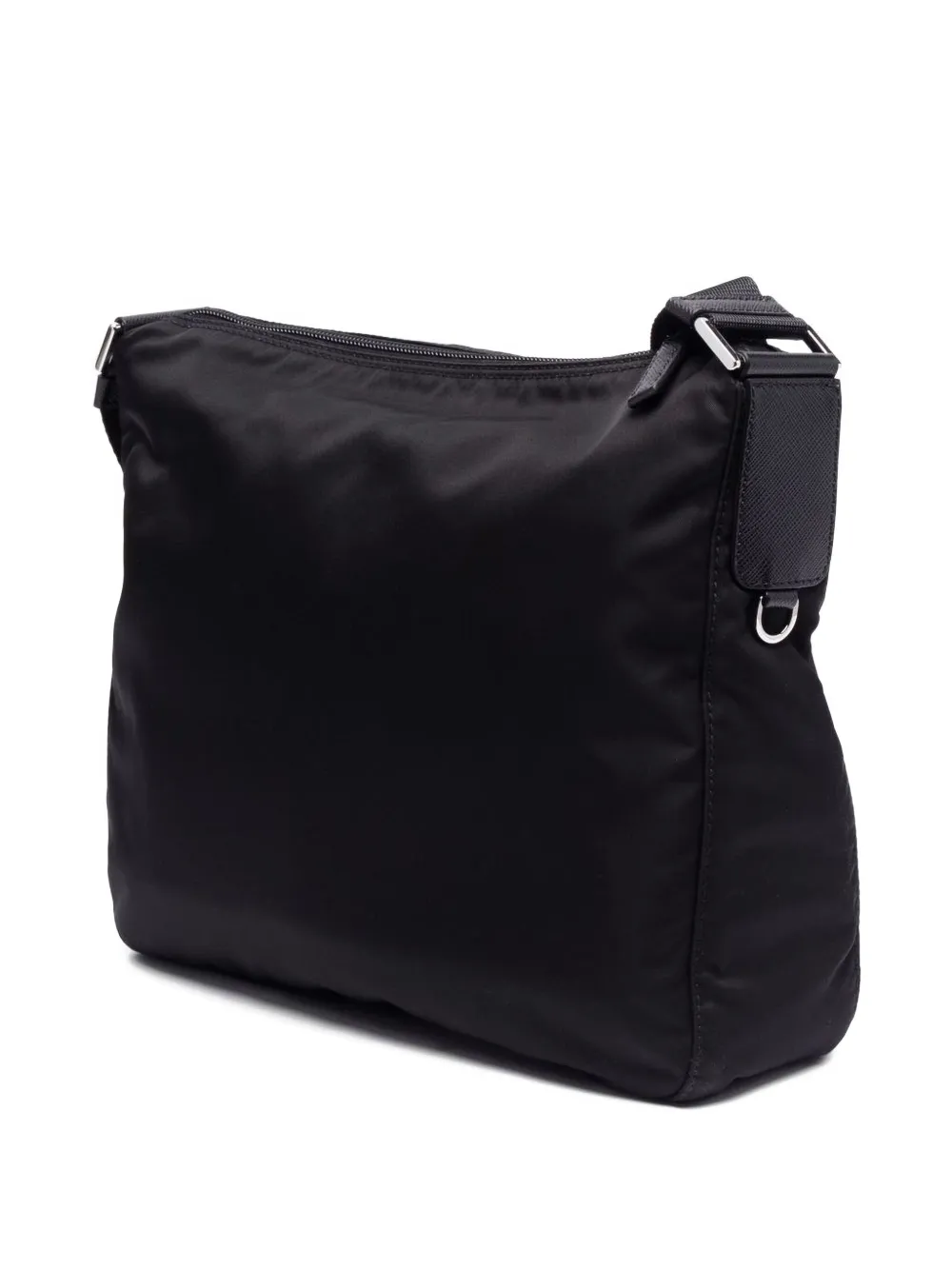 Prada Re-Nylon crossbodytas met logoplakkaat Zwart