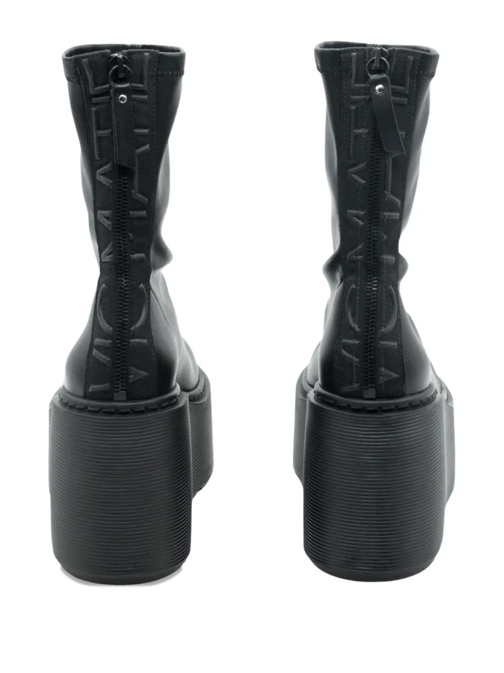 Vic Matie 100 mm laarzen met plateauzool en hak Zwart