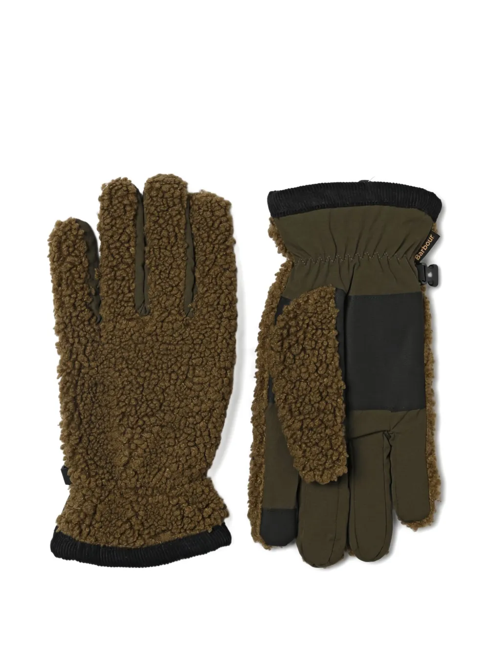 Barbour guantes texturizados con hebilla | verde | Image 1
